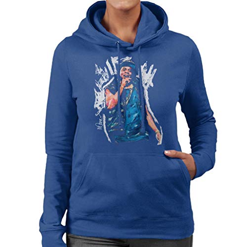 VINTRO Jay Z - Chaleco con capucha para mujer, diseño de retrato original por Sidney Maurer Azul azul real Large