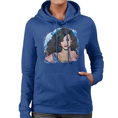 VINTRO Katy Perry - Sudadera con Capucha para Mujer, diseño de Retrato Original de Sidney Maurer (XXL,Royal Blue)