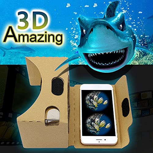 Virtual Real Store Google Cardboard VR Gafas Cartón 3D Realidad Virtual Glasses Caja DIY VR Visor para Smartphones Khaki