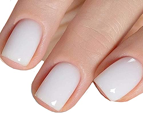 Vishine 15 ml Blanco Lechoso Uñas Semipermanente, Blanco Lechoso Gel de Uñas Gel de gelatina, Esmalte de Uñas Blanco Transparente, Arte de Uñas en Gel