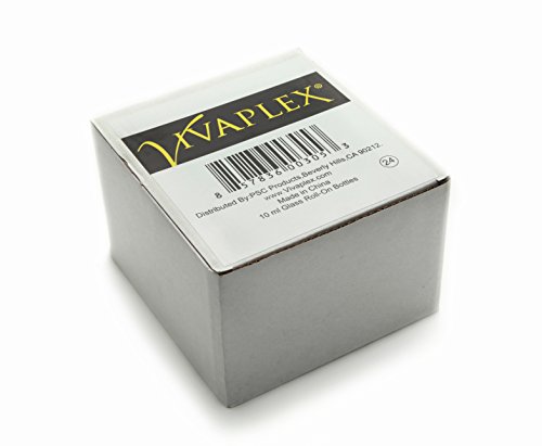 Vivaplex 24 recuento, de Vidrio Transparente, 10 ml Roll-on Botellas con cuentagotas 3-3 ml