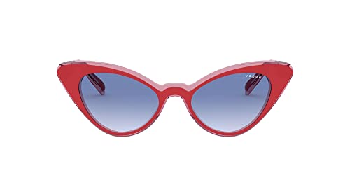 Vogue Eyewear Gafas de sol Vo5317s Cat Eye para mujer, Degradado rojo/azul claro,