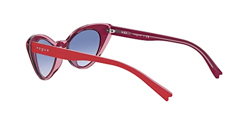 Vogue Eyewear Gafas de sol Vo5317s Cat Eye para mujer, Degradado rojo/azul claro,