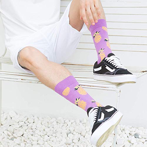 WeciBor Calcetines Hasta La Pantorrilla Para Hombre Estampados Hombres Ocasionales Calcetines Divertidos Impresos de Algodón de Pintura Famosa de Arte Calcetines de Colores de moda