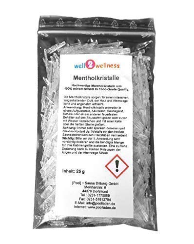 Well2wellness® Mentol Intensivos en 25G - Bolsa de 100% Puro Aceite de Menta