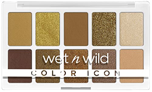 wet n wild, Paleta Color Icon 10-Pan, Paleta de Sombras de Ojos, 10 Colores Intensamente Pigmentados para el Maquillaje Diario, Fórmula de Larga Duración y Fácil de Difuminar, Call Me Sunshine