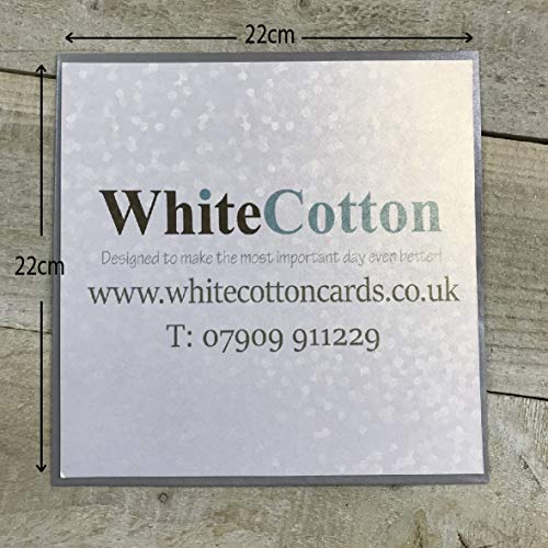 White Cotton Cards Hecha a Mano para 18th cumpleaños con Texto en inglés