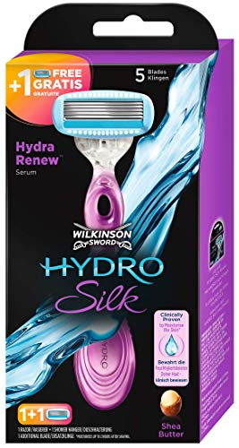 Wilkinson Sword Hydro Silk - Maquinilla de afeitar para mujer (2 cuchillas, 1 unidad)