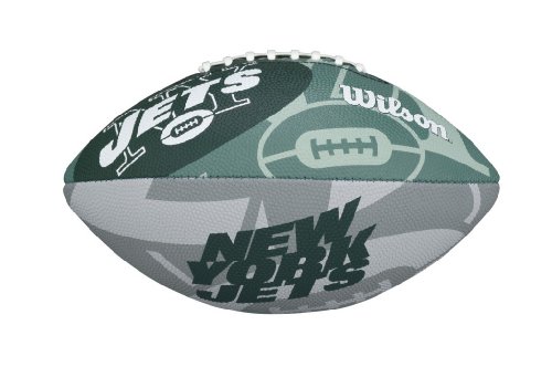 Wilson NFL Junior - Balón Infantil de fútbol Americano, diseño de Logotipo del Equipo, Niños Mujer niña Hombre, WTF1534IDNJ, New York Jets, Infantil