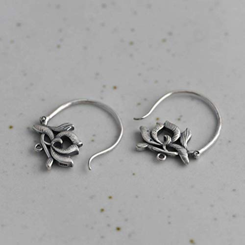 WOZUIMEI Pendientes de Estilo Chino Eardrop S925 Plata Retro Pendientes de Plata Tailandeses Accesorios Hechos a Mano Diy Joyería de Plata Pendientes FemeninosComo se muestra