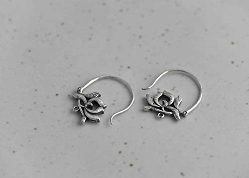 WOZUIMEI Pendientes de Estilo Chino Eardrop S925 Plata Retro Pendientes de Plata Tailandeses Accesorios Hechos a Mano Diy Joyería de Plata Pendientes FemeninosComo se muestra