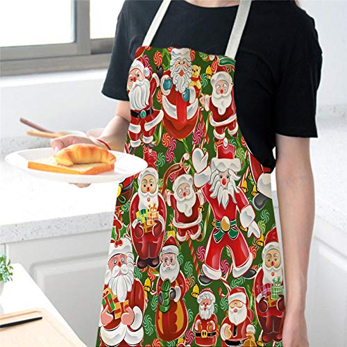 wsxcfyjh Delantal Cocina Baberos Delantales De Navidad De Lino De Algodón con Estampado De Animales Delantales De Cocina Unisex Cena Fiesta Cocina Delantal De Limpieza De Babero-9_66X47Cm_For_Adult