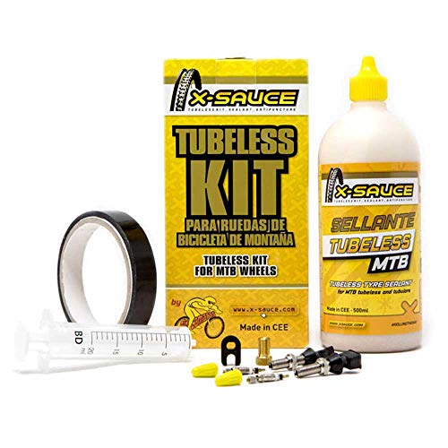 X-Sauce Kit TUBELESS MTB V. Fina-Cinta Negra 23mm, Adultos Unisex, 23 mm