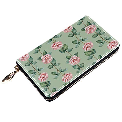 XCNGG Cartera con Bloqueo RFID para Mujer, Cartera de Gran Capacidad, Accesorios de Viaje, Accesorios de Viaje, Cartera de Cuero de Lujo,