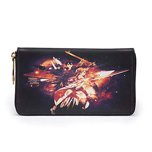 XCNGG Sword Art Online Anime Wallet Wallet Los Estuches de Cuero para Tarjetas de crédito para Hombres y Mujeres Son exclusivos Personalizados, Personalizados para Bricolaje, Carteras de Moda, Unisex