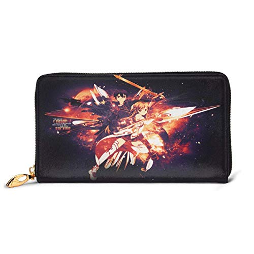 XCNGG Sword Art Online Anime Wallet Wallet Los Estuches de Cuero para Tarjetas de crédito para Hombres y Mujeres Son exclusivos Personalizados, Personalizados para Bricolaje, Carteras de Moda, Unisex