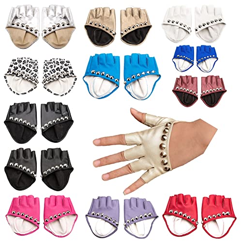 XIANGL Guantes Femeninos Moda Mujeres PU Motocicleta de Cuero Bicicleta Coche sin Dedos Actuaciones Guantes Guantes sin Dedos for la Aptitud (Color : Verde, Size : Gratis)