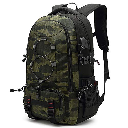 XQXA Mochila de viaje para ordenador portátil, 45 L, mochila duradera, apta para computadora de 17,3 pulgadas, mochilas de negocios para mujeres y hombres