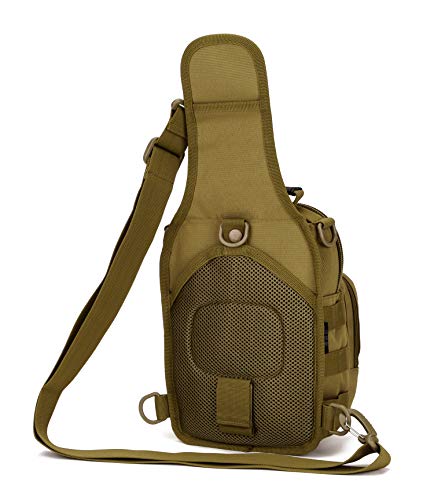 Yakmoo Mochila de Asalto Impermeable Estilo Militar Táctico Nylon Molle Sistema Bolsa de Bandolera Bolso Cruzado Bolsa de Mano al Aire Libre