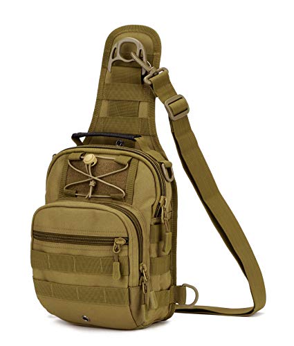 Yakmoo Mochila de Asalto Impermeable Estilo Militar Táctico Nylon Molle Sistema Bolsa de Bandolera Bolso Cruzado Bolsa de Mano al Aire Libre