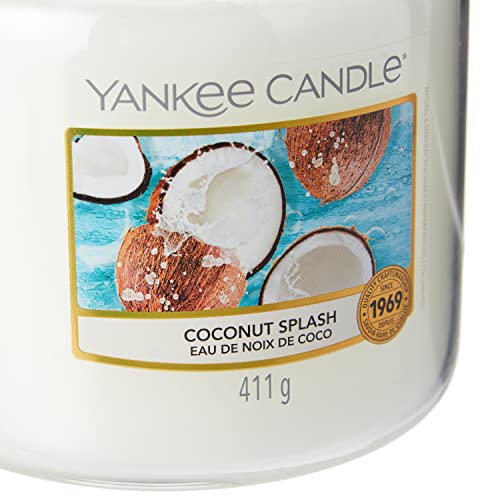 Yankee Candle Coconut Splash Jar, White, 10.7 x 10.7 x 12.7 cm