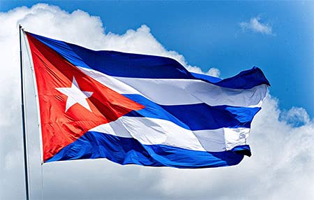 YENLY 90 x 150 Bandera Cuba Patria y Vida Colores Vivos Bandera Cubana Tela Lona y Doble Costura Cuban Flag Bandera Rojiblanca Grande Banderas 90 x 150 cm la Bandera de Cuba Resistentes a Rayos UVA