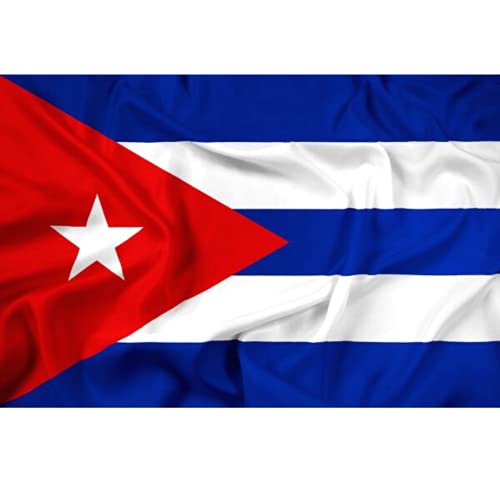 YENLY 90 x 150 Bandera Cuba Patria y Vida Colores Vivos Bandera Cubana Tela Lona y Doble Costura Cuban Flag Bandera Rojiblanca Grande Banderas 90 x 150 cm la Bandera de Cuba Resistentes a Rayos UVA