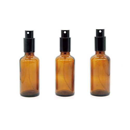Yizhao Ambar Pulverizador Cristal 50ml, Glass Spray Bottles con [Atomizador],para Aceites Esenciales, Aromaterapia, Perfumes, Masajes, Líquidos Químicos, Farmacéutico– 6Pcs