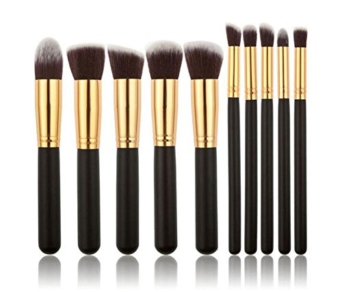 Youkara 10 Piezas Set de Brochas de Maquillaje Cosmético Pincel de Función de Labios Herramientas de Maquillaje de Profesional DIY