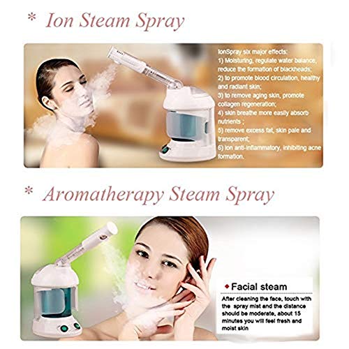 Yueyi Portátil Vapor Facial Ion Vapor de Ozono Tratamiento Facial Uso Doméstico Humidificador de Aromaterapia para el Cuidado de la Piel Limpieza Profunda desintoxicación