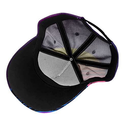 YZHYWJFF Gorra de béisbol con estampado de imágenes para hombres y mujeres, sombrero ajustable - Unisex Four Seasons Sun Hat Negro