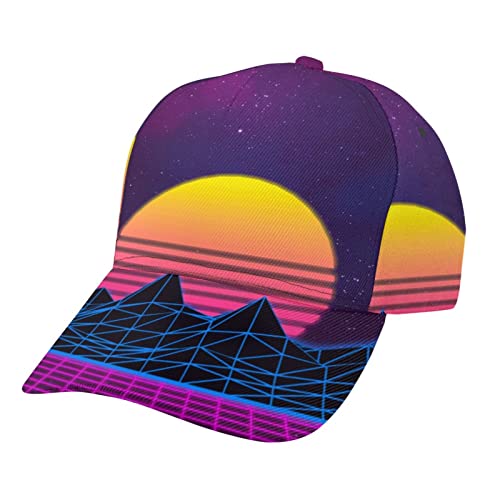 YZHYWJFF Gorra de béisbol con estampado de imágenes para hombres y mujeres, sombrero ajustable - Unisex Four Seasons Sun Hat Negro