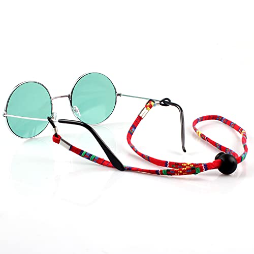 Zeayebsr Cadena de Gafas,3 pcs Cordones para Gafas Correa Cuerda Gafas de Sol Étnico Cadena de Gafas Lectura ​Retenedor Estampado Étnico de Gafas Mujer Hombre Niños Accesorios para Gafas Universales