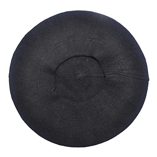 ZLYC Sombrero de boina francesa, Reversible Color Sólido Cachemira Punto Caliente Boina Cap para Mujeres Niñas - negro - Talla única