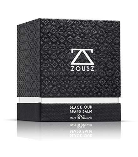 ZOUSZ Bálsamo De Oud Negro Para Barba - Ungüento Clásico con Aroma a Madera para Cuidado de Piel y Cabello de Hombres: Aceites de Aguacate, Argán y Macadamia, Acondicionador y Anticaspa - 50g