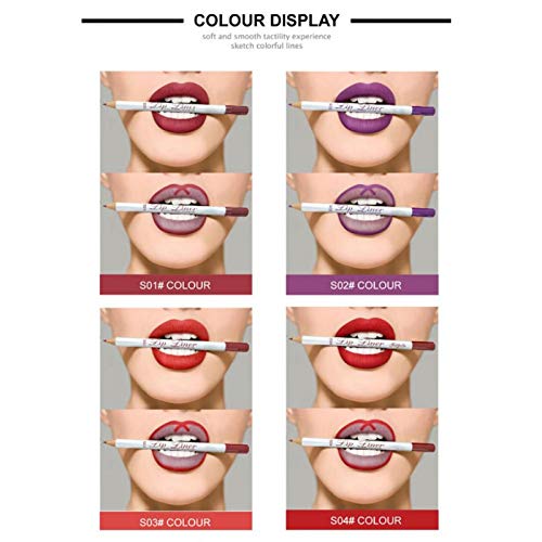 12 colores/juego delineador de labios mate resistente al agua lápiz labial mate de larga duración Sexy lápiz delineador de labios maquillaje cosmético belleza