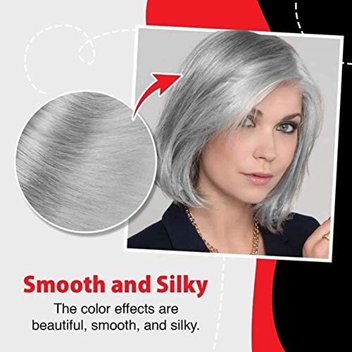 1/2 Pcs Gray Color Natural Permanent Hair Dye Cream Unisex DIY Fashion Gray Silver Color Super Gray Dye Hair Cream 100ml Smoky Gray Punk Style Grey Silver Permanent Hair Dye Color Cream (1pcs)