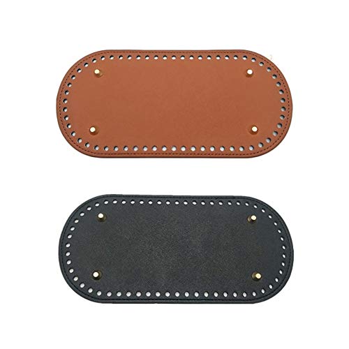 2 Piezas Bolso Base Moldeador Tejido de Punto Bolsas de Ganchillo Parte Inferior Almohadilla Moldeadora Inserto Cojín Base DIY Bolsos de Hombro Accesorios(Negro, Marrón)