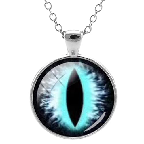 2018 caliente mal de ojos colgantes collares coloridos Anmail dragón ojos de cristal gemas enlace cadena collar joyería