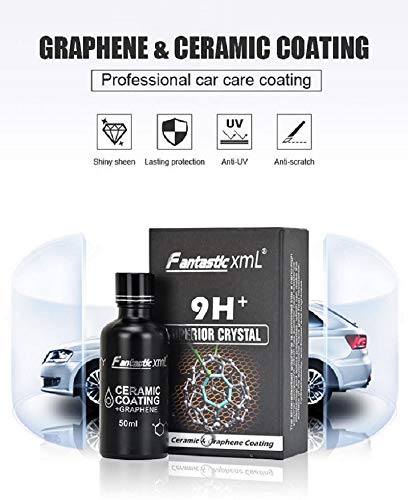 2020 de alto brillo 9H Nano Super Cerámica Automotriz Kit de revestimiento de coche, anti-arañazos, líquido hidrofóbico Pro Premium sellador de pintura, protección 50 ml