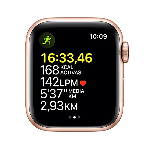 2021 Watch SE (GPS + Cellular) - Caja de Aluminio en Oro de 40 mm - Correa Deportiva Blanco Estrella - Talla única