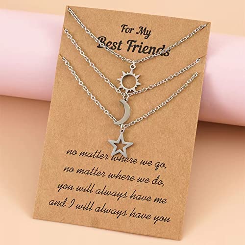 3 collares de amistad para mujer con corazón para ella amiga mamá, hermanas, amas, cumpleaños, Navidad, aniversario, día de la madre, joyas de mujer, regalo ideal