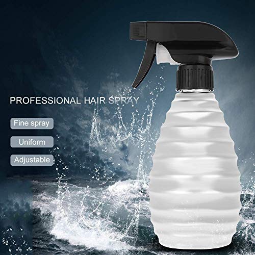 350ml Plástico Peluquería Spray Bottle Salon Barber Hair Tools Pulverizador de agua, Peluquería rellenable Water Sprayer Barber Spray Bottle Herramienta de corte de cabello para peluquería(Silver)