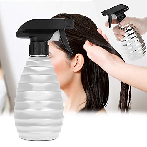 350ml Plástico Peluquería Spray Bottle Salon Barber Hair Tools Pulverizador de agua, Peluquería rellenable Water Sprayer Barber Spray Bottle Herramienta de corte de cabello para peluquería(Silver)