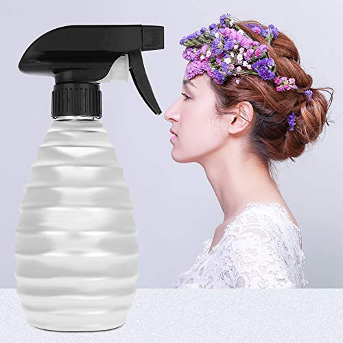 350ml Plástico Peluquería Spray Bottle Salon Barber Hair Tools Pulverizador de agua, Peluquería rellenable Water Sprayer Barber Spray Bottle Herramienta de corte de cabello para peluquería(Silver)