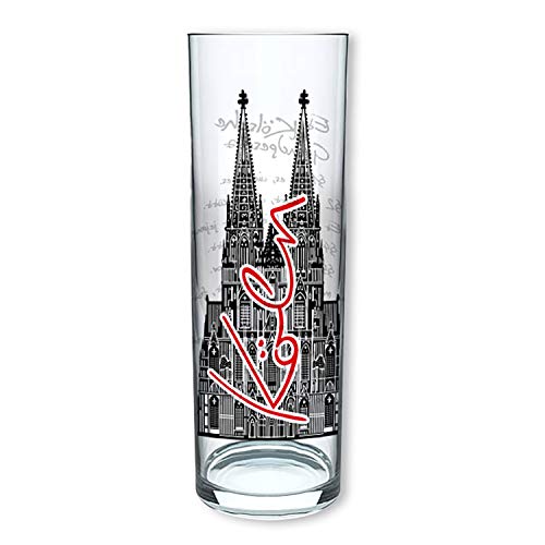 3forCologne Kölschglas Relief Pack de 6 vasos con la Ley de Colonia, vasos de cerveza con impresión de 0,2 ml