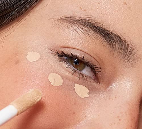 3ina MAKEUP - Vegano - Libre de crueldad - El corrector 647 de 24 horas - Cobertura media completa - Larga duración - Corrector líquido de ojos de ojeras y manchas - con aplicador suave - Oro medio