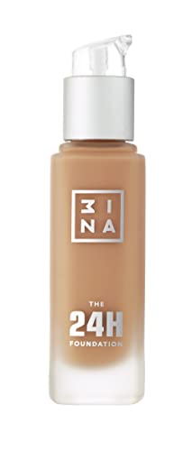 3INA Maquillaje - Sin crueldad - Vegano - The 24h Foundation 621 Arena oscura - Base de cobertura media-alta - Acabado mate natural - Larga duración - Impermeable - 30 ml - Fabricado en Europa