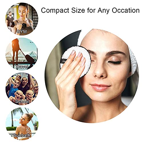 4 almohadillas desmaquillantes biológicas, reutilizables, lavables de algodón para limpieza del rostro, para el cuidado del rostro y de la piel (4 colores)