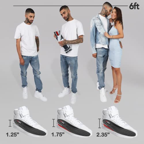 6ft Club Original Calzado discreto Plantillas de Elevación Plantillas Aumento De Altura 3 Capas Elevadores Zapatos Inserciones De Talón 6 cm Más Alto Para Hombres y Mujeres (EU 40-45)